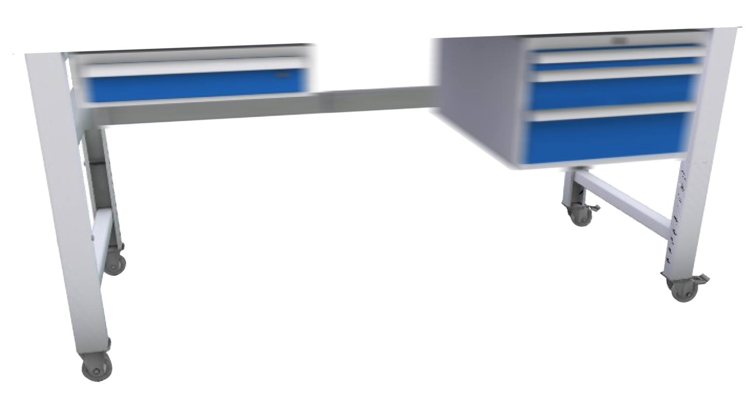 Adjustable H-leg for castors